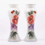 Pair of glass flower vases.