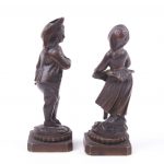 (English) Pair of Bronze Sculptures. - Image 2