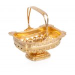 Russian Gilded Silver Basket.