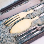 4 Piece Silver Serving Set for Meat and Salad. — изображение 3