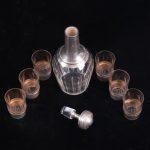(English) French Silver Decanter with 6 Silver Glasses. — изображение 2
