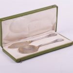 2 Piece Silver Dessert Set.