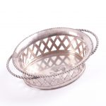 (English) Small Russian Silver Basket.