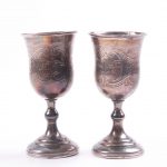 Pair of Russian Silver Goblets. - Image 2