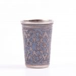 (English) Russian Silver and Niello Beaker.