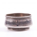 Russian Silver and Niello Salt Cellar.