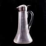 (English) Russian Art Nouveau Silver Mounted Decanter.