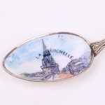 French Silver Enamel Spoon. - Image 2
