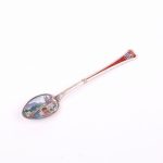 French Silver Enamel Spoon