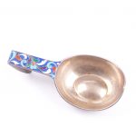 Russian Enameled Silver Kovsh. - Image 3