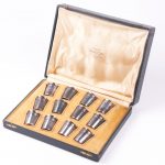 12 Piece French Silver Beakers Set.