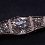 Fine Latvian Diamond Brooch. - Image 2
