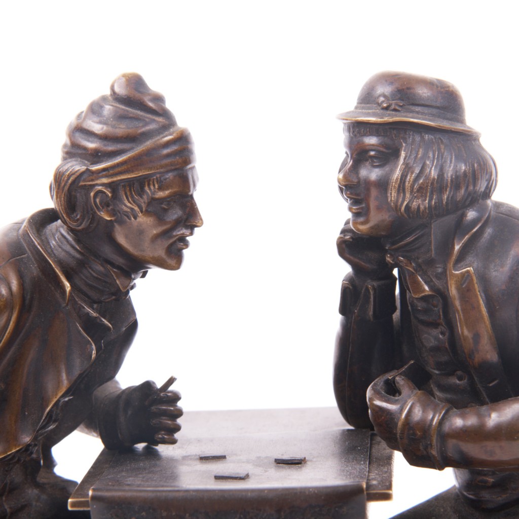 Card Players Bronze Sculpture