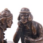 Card Players Bronze Figure