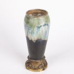 Antique French Porcelain Vase with Bronze Inserts - Image 2