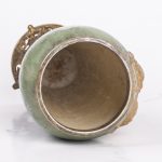 Antique French Porcelain Vase with Bronze Inserts - Image 3