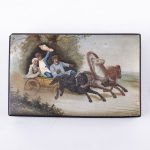 Antique Fedoskino Papier-Mache Lacquer Box — изображение 2