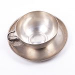 Antique French Tea Cup with Saucer - Image 2