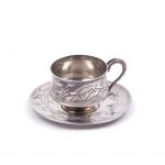 French Silver Cup with Saucer