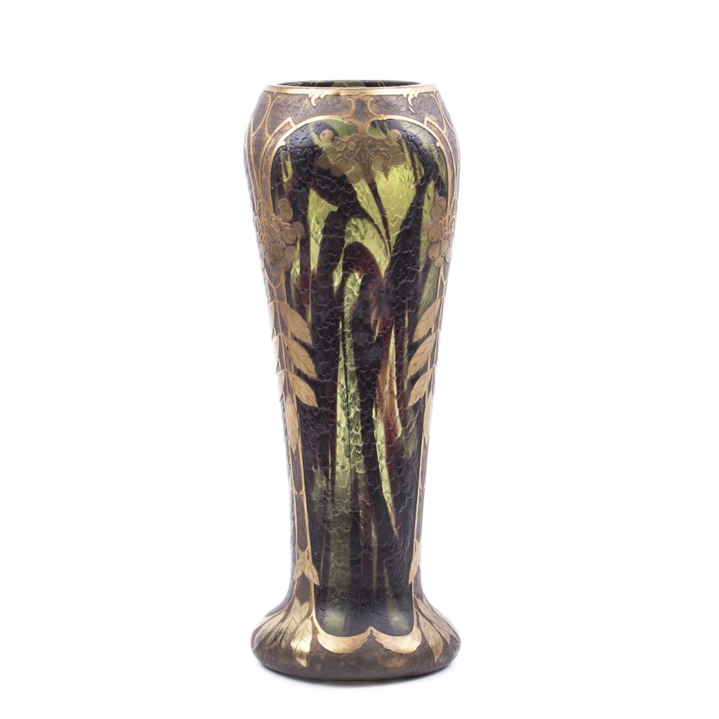 Vintage Art Nouveau Multilayer Glass Vase