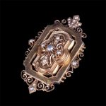 Renaissance style gold brooch