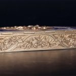 Antique French silver gilt and enamel box. - Image 6