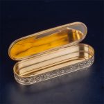 Antique French silver gilt and enamel box. - Image 2