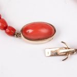 Antique Rose coral necklace with a 18K-0.750 gold lock - Image 4