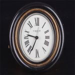Cartier oval gilt-bronze desk clock with sapphire cabochons - Image 5