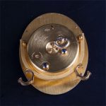 Cartier oval gilt-bronze desk clock with sapphire cabochons - Image 2