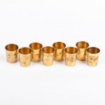 Antique France set of 8 Art Nouveau silver gilt beakers - Image 6
