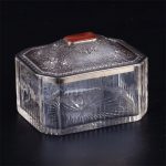 Antique silver mounted jewelry box with cornelian stone - Image 6