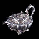Antique English silver tea pot. London 1839.