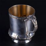 Magnificent antique silver cup applied with a bug - Image 5