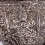 Antique silver egg-cups. 3 pieces. Indo-China, French import hallmark - Image 6
