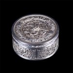 Antique dragon high relief decoration box with cover
