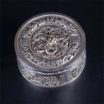Antique dragon high relief decoration box with cover - Image 5