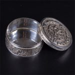 Antique dragon high relief decoration box with cover - Image 3