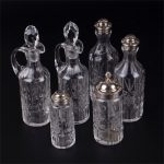 Antique silver cruet stand of 6 pieces - Image 6