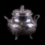 Antique Huge silver sugar bowl. Silver 950.