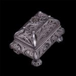 Russian silver filigree casket - Image 6