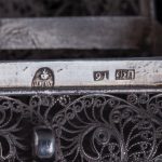 Russian silver filigree casket