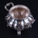 Elegant French silver sugar bowl. Marked Alphonse Debain - Image 8