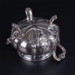 Elegant French silver sugar bowl. Marked Alphonse Debain - Image 5