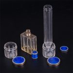 Antique perfume set of 4 glass pieces. France - Image 5