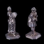 Pair of silver figures. 19 century - Image 6