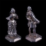 Pair of silver figures. 19 century - Image 5