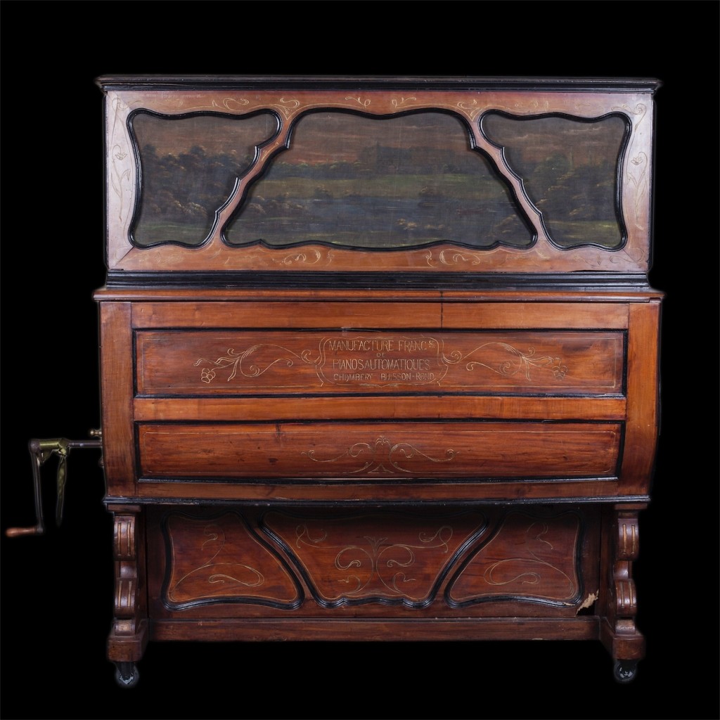 Antique barrel piano with coin and drums, for Pubs