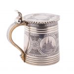 Russian silver-gilt and niello tankard with Moscow Kremlin - Image 9