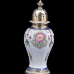Antique French silver and porcelain sugar powder dispenser - Image 3